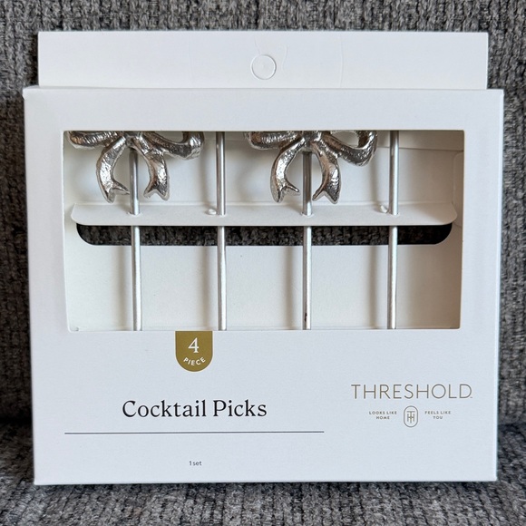 Threshold Other - Threshold Silver Bow Cocktail Picks (4 piece)
